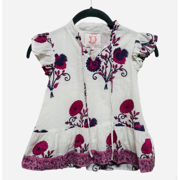 Victoria Dunn Toddler 100% Cotton Floral Dress Size 2T Baby Boho chic - Picture 1 of 4